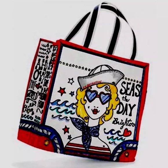 NWT, Brighton ‘Seas the Day’ Nautical Large Tote! - Picture 2 of 5